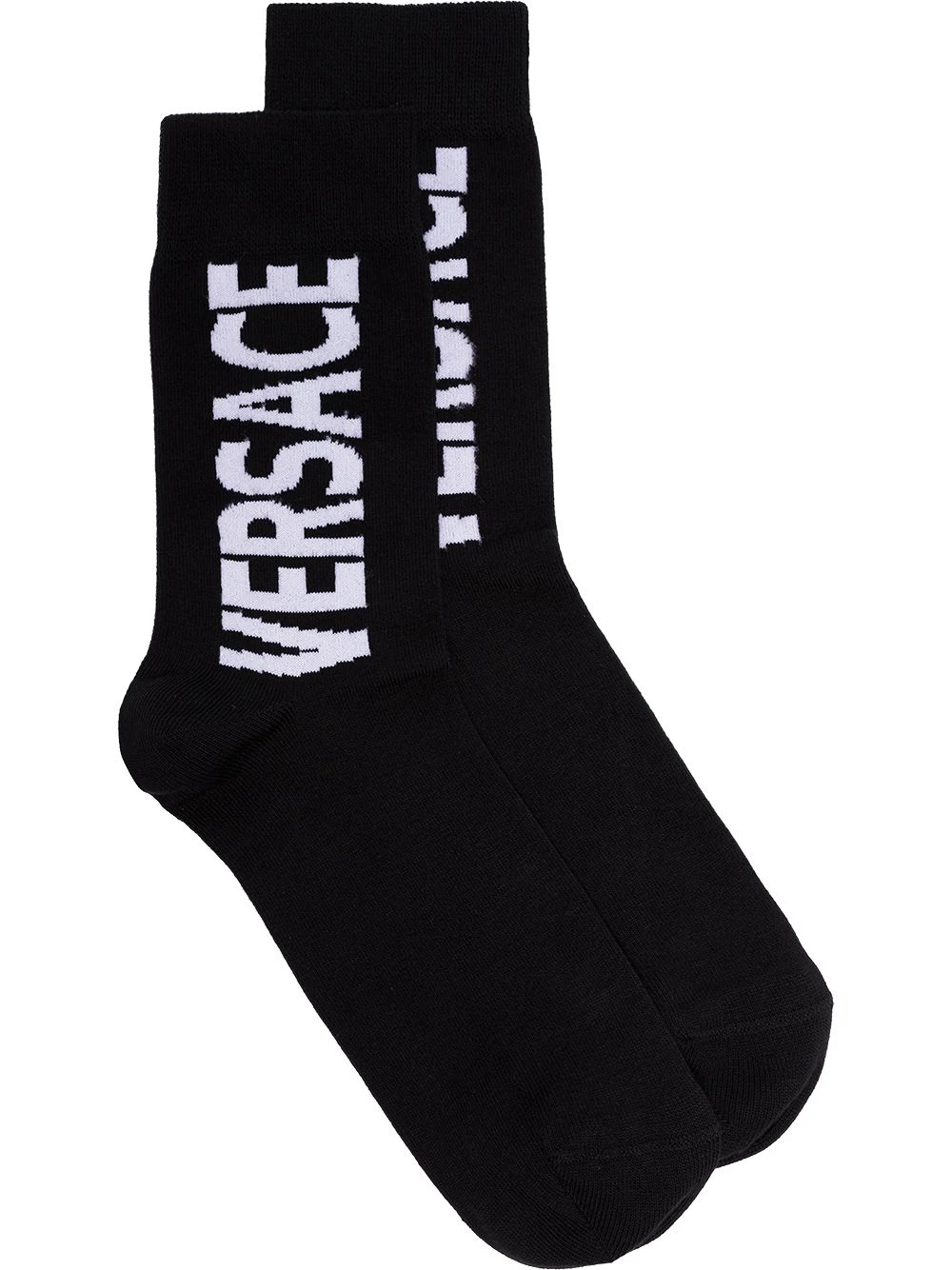 Authentique 100% Versace Chaussettes à logo intarsia homme 3 Versace chaussettes à logo intarsia