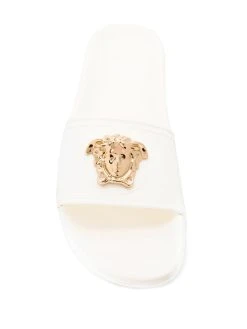 Versace claquettes à plaque logo