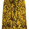 Versace chemise de pyjama en soie à imprimé baroque