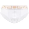 Versace slip en coton à bordure Greca
