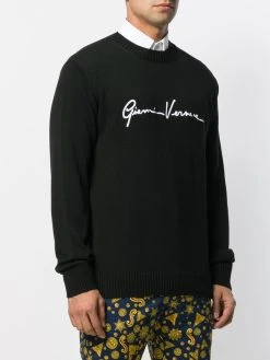 Versace pull à logo brodé