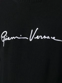 Versace pull à logo brodé