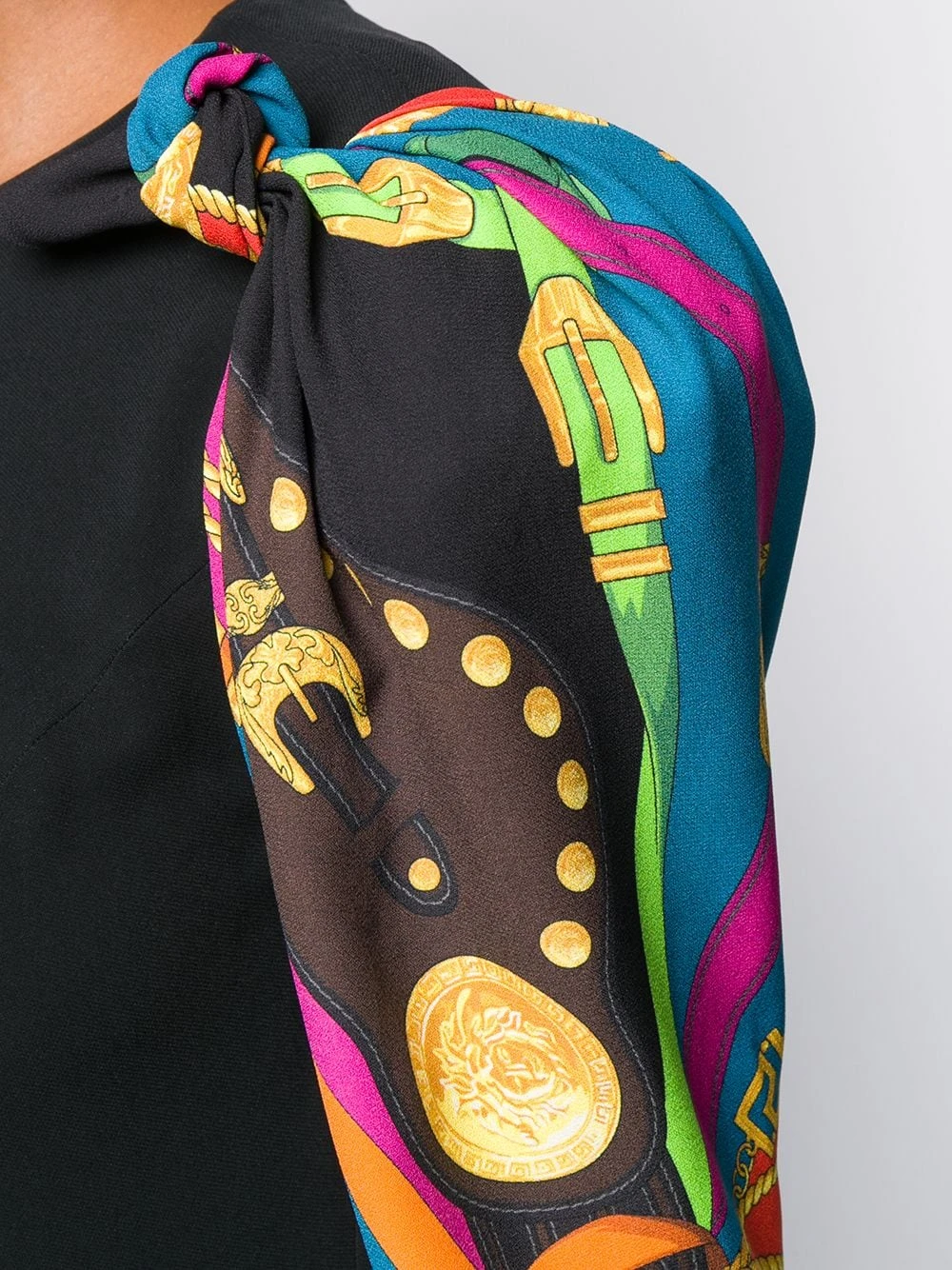 Versace Robe à manches contrastantes Rabais robes de jour femme 7 Versace robe à manches contrastantes