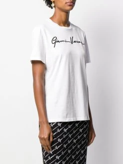 Versace T shirt à logo brodé Plus Bas Prix De Vente t-shirts & jerseys femme 9 Versace t-shirt à logo brodé