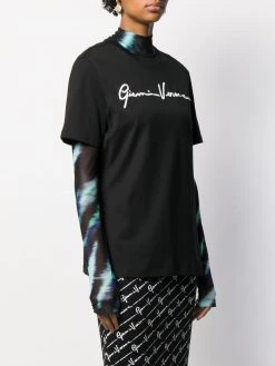 Versace t-shirt à logo brodé