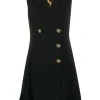 Versace robe sans manches à boutonnière croisée