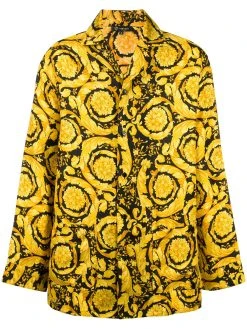 Versace chemise de pyjama à imprimé baroque