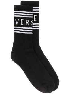 Versace chaussettes à logo imprimé