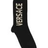 Versace chaussettes à logo en jacquard