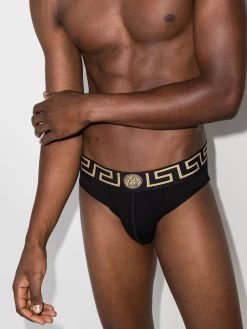 Versace slips à bande Greca