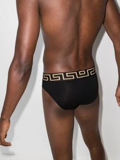 Versace slips à bande Greca