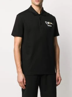 Versace polo à logo brodé