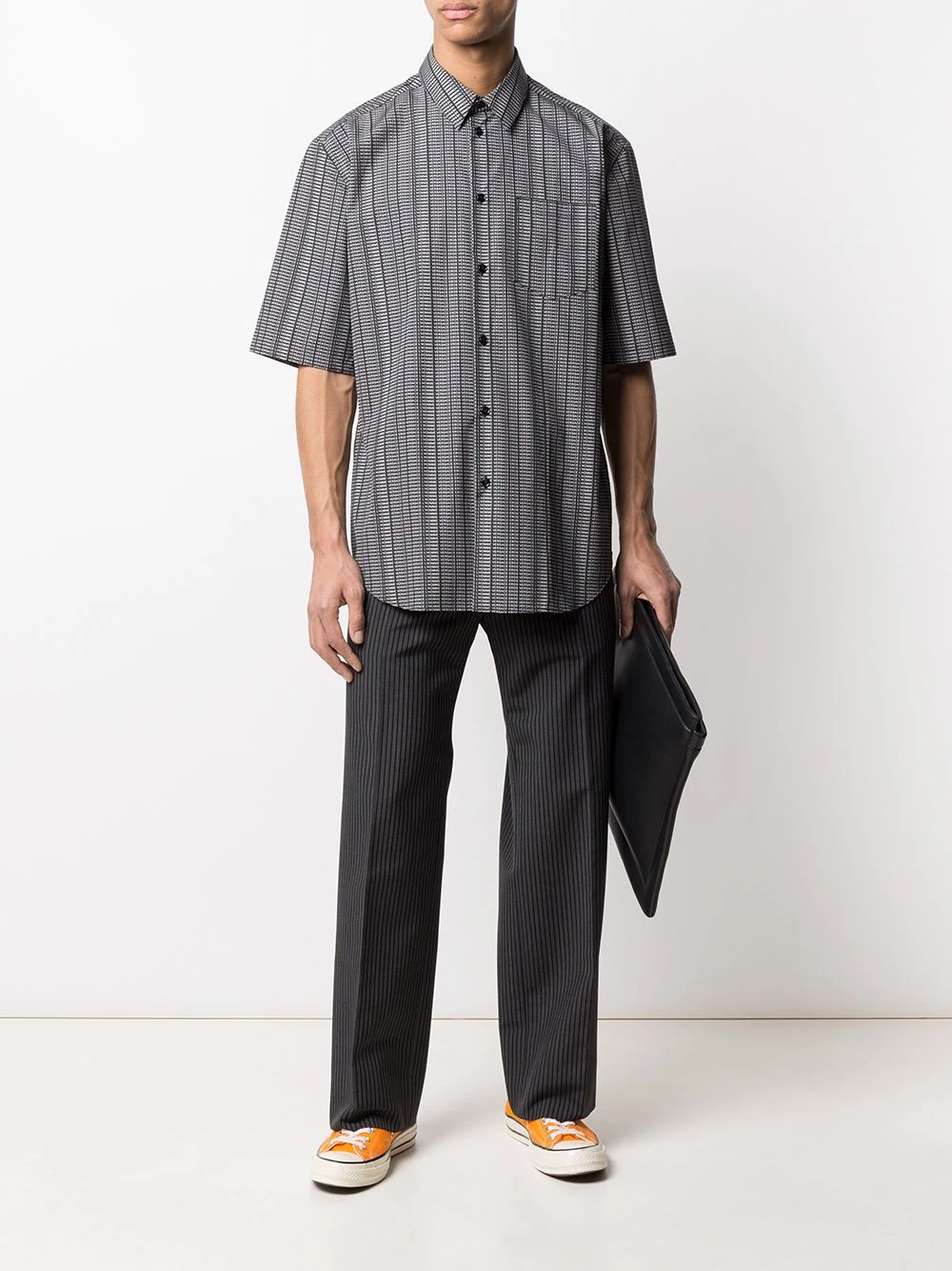 Versace Prix Favorable Chemise à logo imprimé chemises homme 4 Versace chemise à logo imprimé