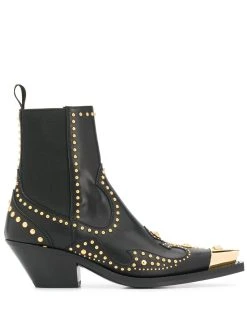 Versace bottines à détails de clous
