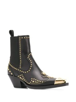 Versace bottines à détails de clous