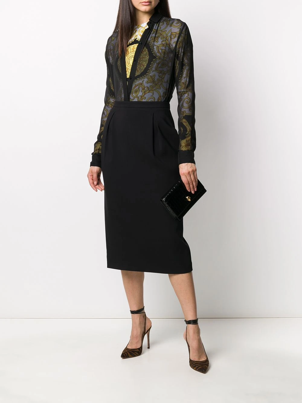 Assurance De l’Authenticité Versace Jupe crayon à taille haute jupes crayon femme 4 Versace jupe crayon à taille haute