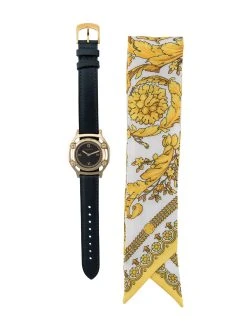 Versace montre Medusa Frame à bracelet contrastant