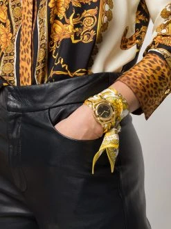 Versace montre Medusa Frame à bracelet contrastant