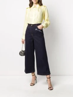 Versace Pantalon crop à détails brodés Qualité Fiable jeans courts femme 10 Versace pantalon crop à détails brodés