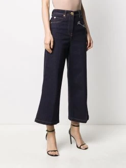Versace Pantalon crop à détails brodés Qualité Fiable jeans courts femme 11 Versace pantalon crop à détails brodés