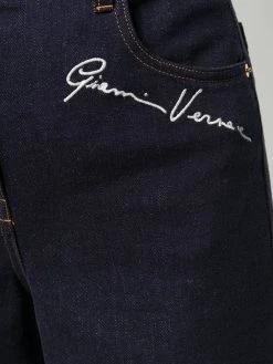 Versace Pantalon crop à détails brodés Qualité Fiable jeans courts femme 13 Versace pantalon crop à détails brodés