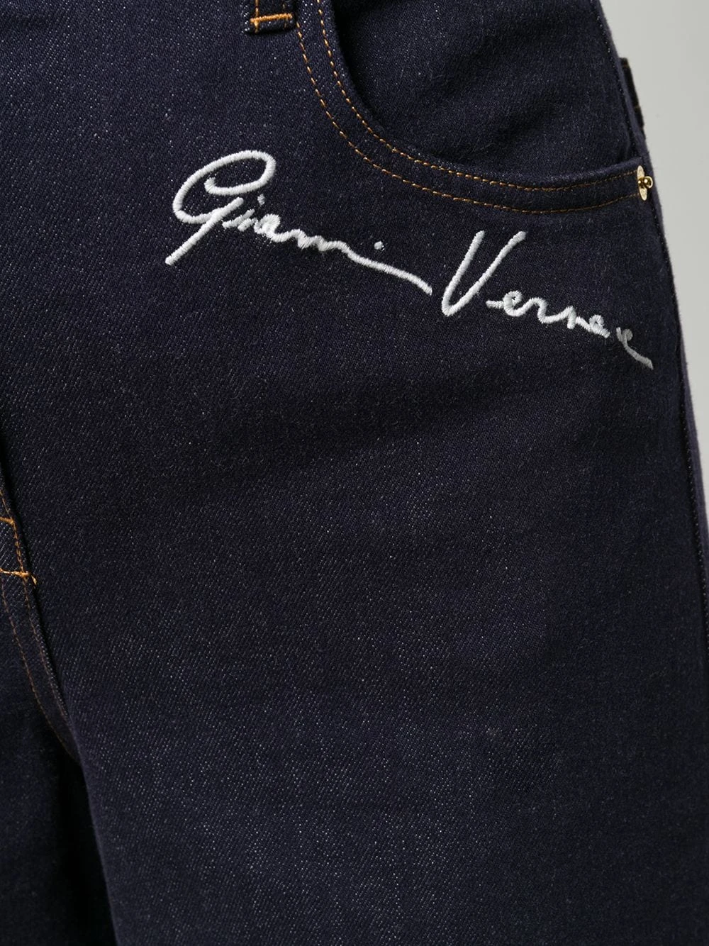 Versace Pantalon crop à détails brodés Qualité Fiable jeans courts femme 7 Versace pantalon crop à détails brodés