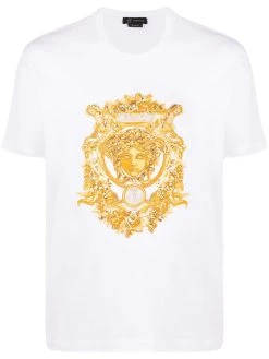 Versace t-shirt à logo brodé Medusa