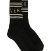 Versace chaussettes rayées à logo