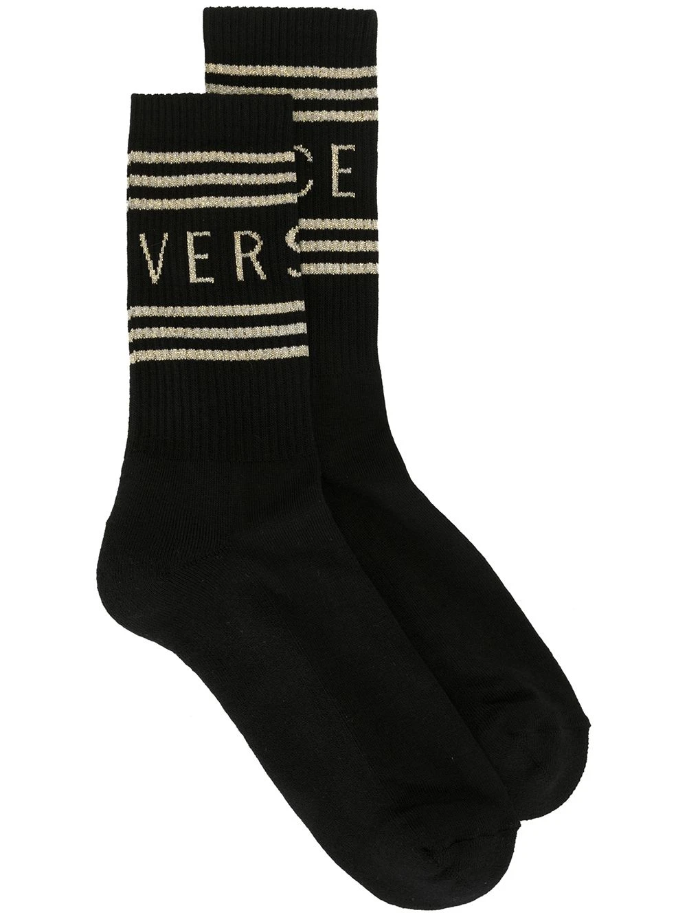 Versace Discount En Ligne Chaussettes rayées à logo homme 3 Versace chaussettes rayées à logo