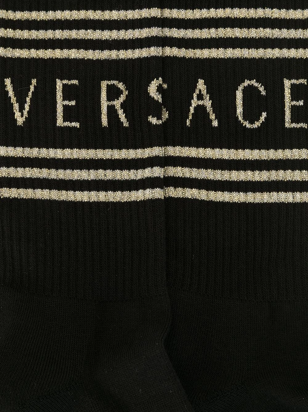 Versace Discount En Ligne Chaussettes rayées à logo homme 4 Versace chaussettes rayées à logo