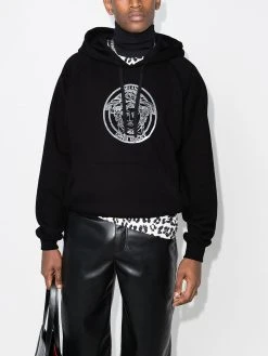 Versace sweat à logo imprimé à capuche