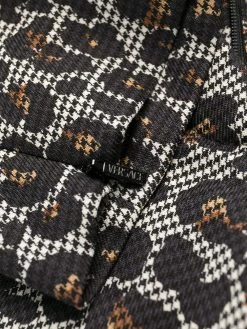 Versace pantalon droit à imprimé léopard