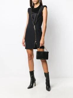 Versace robe courte Accent à fermeture zippée