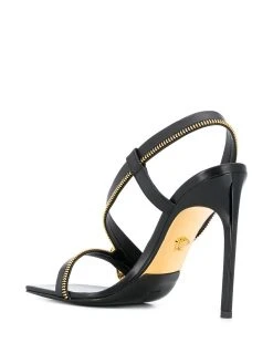 Versace sandales à détails de zips