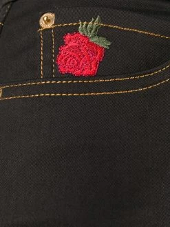 Prix Avantageux Versace Jean skinny à fleurs brodées jeans skinny femme 14 Versace jean skinny à fleurs brodées