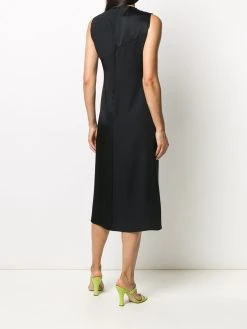 Versace robe portefeuille à design asymétrique