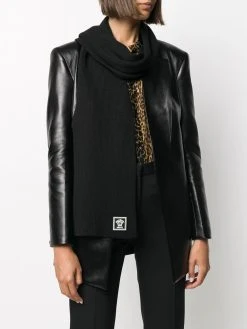 Versace écharpe nervurée à patch logo