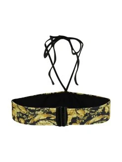 Versace haut de bikini à imprimé baroque