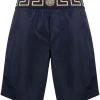Versace short de bain à bande Greca