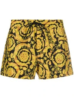 Versace short de bain à motif baroque