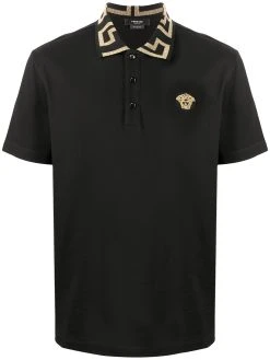 Versace polo à col Greca