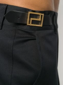 Versace pantalon de costume à bride logo