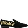 Versace mocassins à logo brodé
