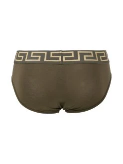 Versace slip à ceinture Greca