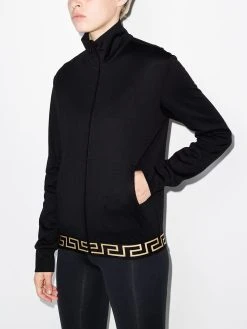 Versace veste zippée à bord Greca