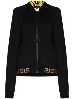 Versace sweat à capuche à doublure imprimée