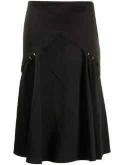 Versace jupe mi-longue à détails de découpes