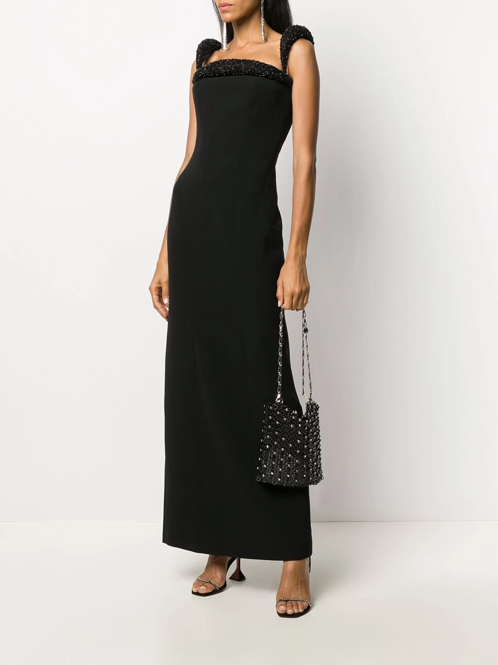 Discount En Ligne Versace Robe longue à ornements robes de soirée femme 4 Versace robe longue à ornements