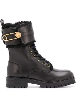 Versace bottines 40 mm à détail d'épingle