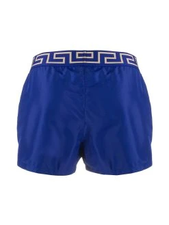 Versace short de bain à bande Greca